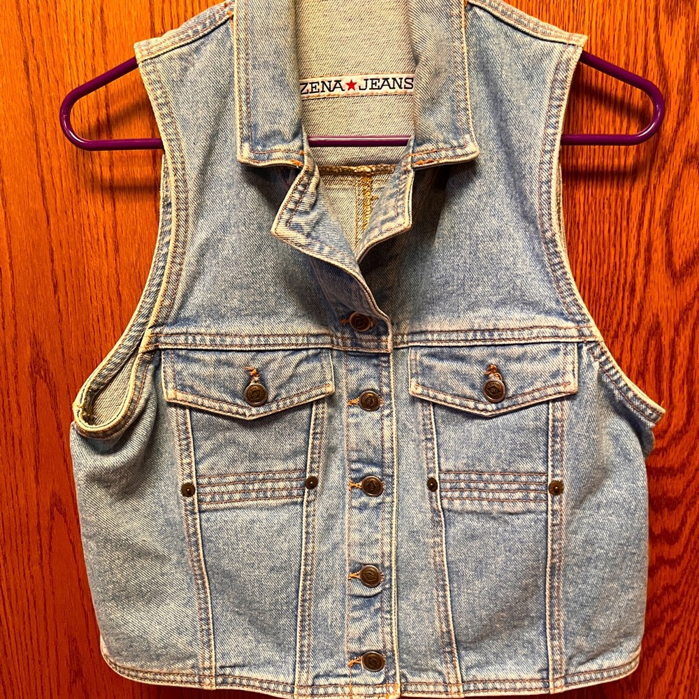 Washed Denim Vest